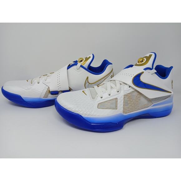 Nike Zoom KD 4 White/Hyper Royal Men\'s Size US 12 Basketball Shoes IB3546 100 main image 8